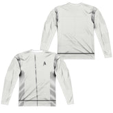 Star Trek Medical Uniform (Front/Back Print) Men's Regular Fit Polyester Long-Sleeve T-Shirt